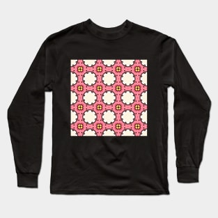 Abstract Floral Cat Dreams: Pretty in Pink Long Sleeve T-Shirt